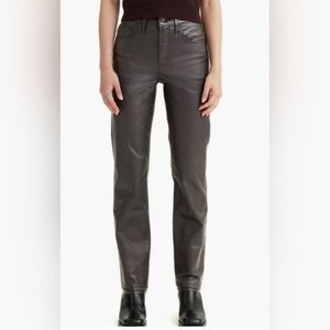 LEVI'S 724 WOMENS Shine Till Dawn COATED HIGH RISE STRAIGHT LEG JEANS  US 26/32